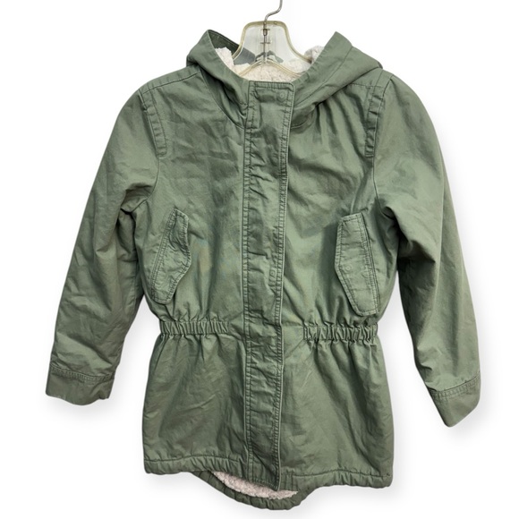 GAP Green Sherpa Lined Coat‎ with Hood - Picture 1 of 3